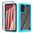 Coque Rebord Contour Silicone et Vitre Transparente Housse Etui 360 Degres ZJ4 pour Samsung Galaxy A73 5G Bleu Ciel