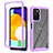 Coque Rebord Contour Silicone et Vitre Transparente Housse Etui 360 Degres ZJ4 pour Samsung Galaxy F02S SM-E025F Violet Clair