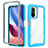 Coque Rebord Contour Silicone et Vitre Transparente Housse Etui 360 Degres ZJ4 pour Xiaomi Mi 11X 5G Bleu Ciel