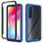 Coque Rebord Contour Silicone et Vitre Transparente Housse Etui 360 Degres ZJ4 pour Xiaomi Mi Note 10 Lite Bleu