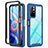 Coque Rebord Contour Silicone et Vitre Transparente Housse Etui 360 Degres ZJ4 pour Xiaomi Poco M4 Pro 5G Bleu