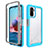 Coque Rebord Contour Silicone et Vitre Transparente Housse Etui 360 Degres ZJ4 pour Xiaomi Poco M5S Bleu Ciel