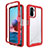 Coque Rebord Contour Silicone et Vitre Transparente Housse Etui 360 Degres ZJ4 pour Xiaomi Poco M5S Rouge