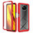 Coque Rebord Contour Silicone et Vitre Transparente Housse Etui 360 Degres ZJ4 pour Xiaomi Poco X3 NFC Rouge