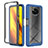 Coque Rebord Contour Silicone et Vitre Transparente Housse Etui 360 Degres ZJ4 pour Xiaomi Poco X3 Pro Bleu