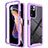 Coque Rebord Contour Silicone et Vitre Transparente Housse Etui 360 Degres ZJ4 pour Xiaomi Poco X4 NFC Violet Clair