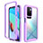 Coque Rebord Contour Silicone et Vitre Transparente Housse Etui 360 Degres ZJ4 pour Xiaomi Redmi 10 4G Violet Clair