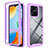 Coque Rebord Contour Silicone et Vitre Transparente Housse Etui 360 Degres ZJ4 pour Xiaomi Redmi 10C 4G Violet Clair