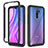 Coque Rebord Contour Silicone et Vitre Transparente Housse Etui 360 Degres ZJ4 pour Xiaomi Redmi 9 Noir