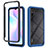 Coque Rebord Contour Silicone et Vitre Transparente Housse Etui 360 Degres ZJ4 pour Xiaomi Redmi 9A Bleu