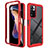 Coque Rebord Contour Silicone et Vitre Transparente Housse Etui 360 Degres ZJ4 pour Xiaomi Redmi Note 11 Pro+ Plus 5G Rouge