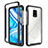 Coque Rebord Contour Silicone et Vitre Transparente Housse Etui 360 Degres ZJ4 pour Xiaomi Redmi Note 9 Pro Max Noir