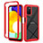 Coque Rebord Contour Silicone et Vitre Transparente Housse Etui 360 Degres ZJ5 pour Samsung Galaxy A02s Rouge