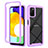 Coque Rebord Contour Silicone et Vitre Transparente Housse Etui 360 Degres ZJ5 pour Samsung Galaxy A03s Violet Clair