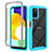 Coque Rebord Contour Silicone et Vitre Transparente Housse Etui 360 Degres ZJ5 pour Samsung Galaxy M02s Bleu Ciel