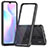 Coque Rebord Contour Silicone et Vitre Transparente Housse Etui 360 Degres ZJ5 pour Xiaomi Redmi 9A Noir