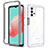 Coque Rebord Contour Silicone et Vitre Transparente Housse Etui 360 Degres ZJ6 pour Samsung Galaxy A32 4G Blanc