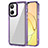 Coque Rebord Contour Silicone et Vitre Transparente Housse Etui AC1 pour Realme 10 4G Violet Clair