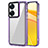 Coque Rebord Contour Silicone et Vitre Transparente Housse Etui AC1 pour Realme C55 Violet Clair