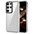 Coque Rebord Contour Silicone et Vitre Transparente Housse Etui AC1 pour Samsung Galaxy S22 Ultra 5G Clair