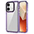 Coque Rebord Contour Silicone et Vitre Transparente Housse Etui AC1 pour Xiaomi Redmi Note 13 5G Violet Clair