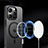 Coque Rebord Contour Silicone et Vitre Transparente Housse Etui avec Mag-Safe Magnetic Magnetique QC1 pour Apple iPhone 13 Pro Petit