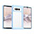 Coque Rebord Contour Silicone et Vitre Transparente Housse Etui J01S pour Google Pixel Fold 5G Bleu Ciel