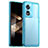 Coque Rebord Contour Silicone et Vitre Transparente Housse Etui J01S pour Huawei Honor X5 Plus Cyan