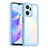 Coque Rebord Contour Silicone et Vitre Transparente Housse Etui J01S pour Huawei Honor X7a Bleu Ciel