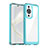 Coque Rebord Contour Silicone et Vitre Transparente Housse Etui J01S pour Huawei Nova 11 Bleu