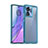 Coque Rebord Contour Silicone et Vitre Transparente Housse Etui J01S pour Motorola Moto Edge (2023) 5G Cyan