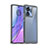 Coque Rebord Contour Silicone et Vitre Transparente Housse Etui J01S pour Motorola Moto Edge 40 5G Gris