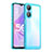 Coque Rebord Contour Silicone et Vitre Transparente Housse Etui J01S pour Oppo A78 5G Cyan