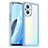 Coque Rebord Contour Silicone et Vitre Transparente Housse Etui J01S pour Oppo A96 5G Bleu