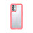 Coque Rebord Contour Silicone et Vitre Transparente Housse Etui J01S pour Oppo K9 Pro 5G Rouge
