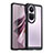 Coque Rebord Contour Silicone et Vitre Transparente Housse Etui J01S pour Oppo Reno10 Pro 5G Noir