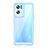 Coque Rebord Contour Silicone et Vitre Transparente Housse Etui J01S pour Oppo Reno7 Pro 5G Bleu