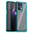 Coque Rebord Contour Silicone et Vitre Transparente Housse Etui J01S pour Oppo Reno8 5G Cyan