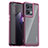 Coque Rebord Contour Silicone et Vitre Transparente Housse Etui J01S pour Oppo Reno8 5G Violet Clair