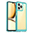 Coque Rebord Contour Silicone et Vitre Transparente Housse Etui J01S pour Realme C53 Bleu Ciel