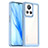 Coque Rebord Contour Silicone et Vitre Transparente Housse Etui J01S pour Realme GT2 Master Explorer Bleu