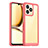 Coque Rebord Contour Silicone et Vitre Transparente Housse Etui J01S pour Realme Narzo N53 Rouge