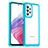 Coque Rebord Contour Silicone et Vitre Transparente Housse Etui J01S pour Samsung Galaxy A53 5G Cyan