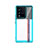 Coque Rebord Contour Silicone et Vitre Transparente Housse Etui J01S pour Vivo iQOO 10 5G Bleu