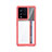 Coque Rebord Contour Silicone et Vitre Transparente Housse Etui J01S pour Vivo iQOO 10 5G Rose Rouge