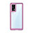 Coque Rebord Contour Silicone et Vitre Transparente Housse Etui J01S pour Vivo iQOO 7 India 5G Violet Clair