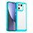 Coque Rebord Contour Silicone et Vitre Transparente Housse Etui J01S pour Xiaomi Mi 13 5G Bleu Ciel