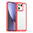 Coque Rebord Contour Silicone et Vitre Transparente Housse Etui J01S pour Xiaomi Mi 13 5G Rouge