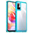 Coque Rebord Contour Silicone et Vitre Transparente Housse Etui J01S pour Xiaomi POCO M3 Pro 5G Cyan