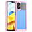 Coque Rebord Contour Silicone et Vitre Transparente Housse Etui J01S pour Xiaomi Poco M4 5G Rose